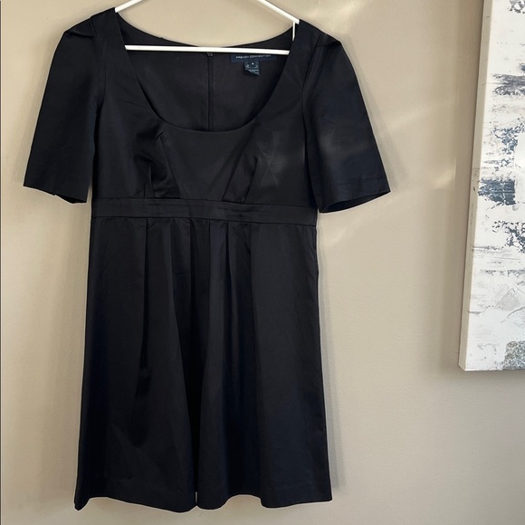 French Connection black scoop neck mini dress size 8 - Picture 2 of 15